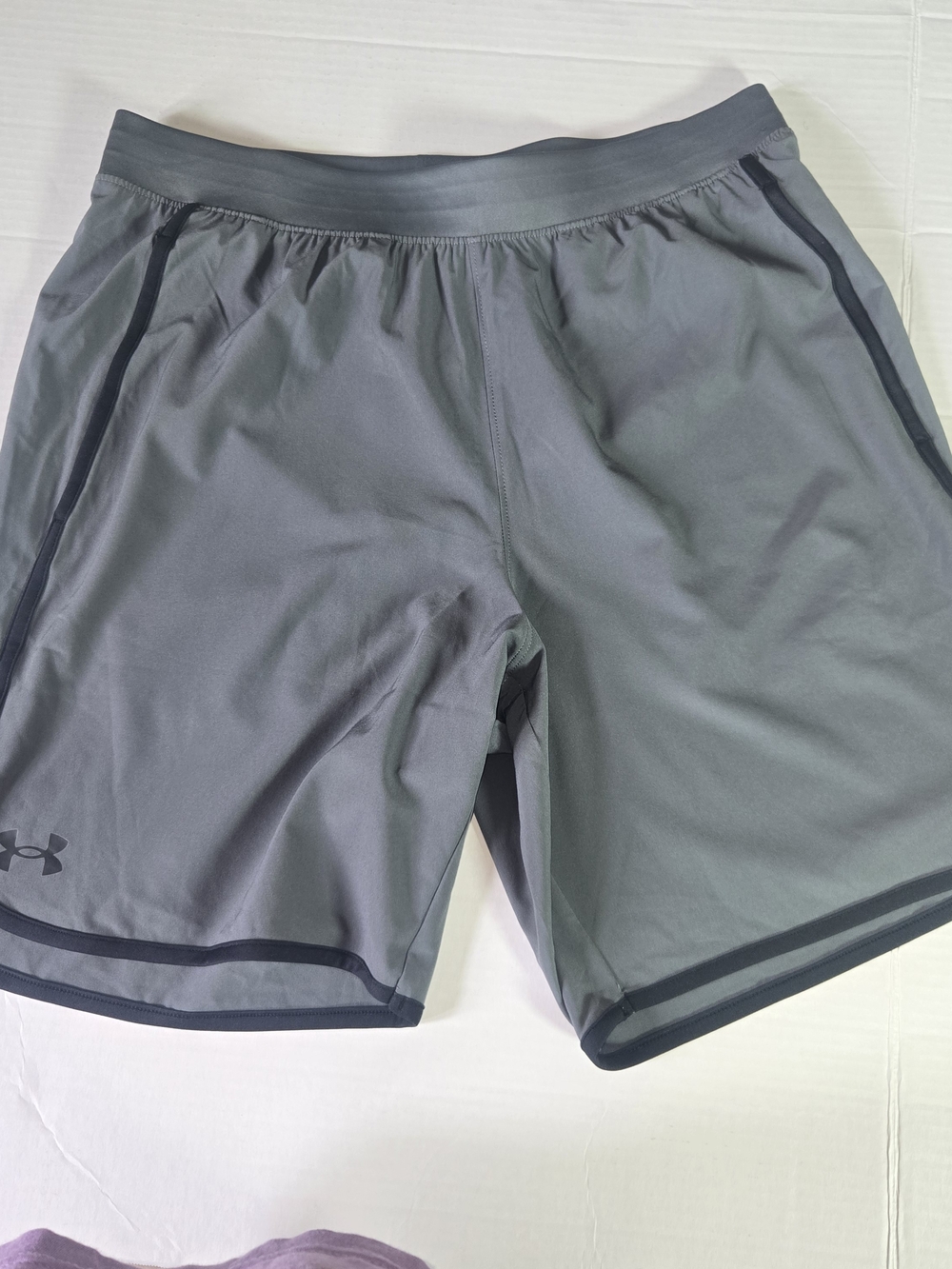 Under Armour Unisex Grey Athletic Training Shorts with Contrast Trim